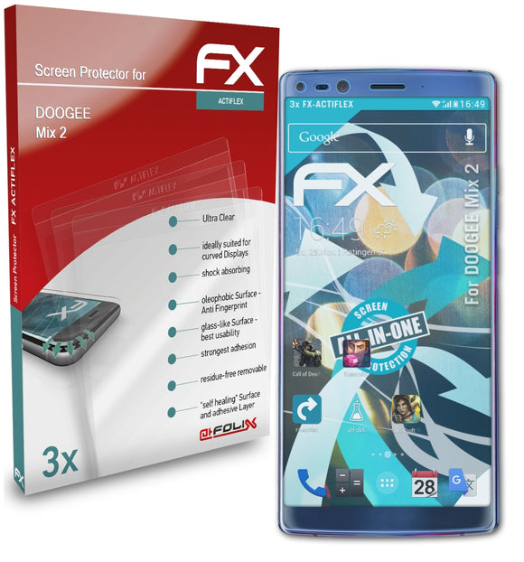 atFoliX FX-ActiFleX Displayschutzfolie für DOOGEE Mix 2