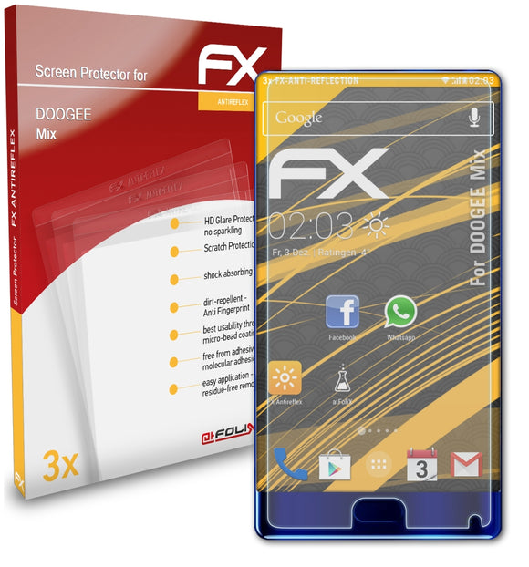 atFoliX FX-Antireflex Displayschutzfolie für DOOGEE Mix