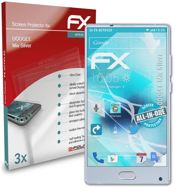 atFoliX FX-ActiFleX Displayschutzfolie für DOOGEE Mix Silver
