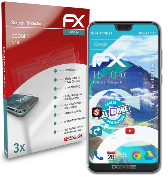 atFoliX FX-ActiFleX Displayschutzfolie für DOOGEE N10