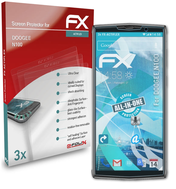 atFoliX FX-ActiFleX Displayschutzfolie für DOOGEE N100