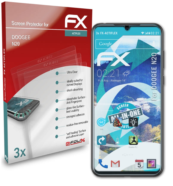 atFoliX FX-ActiFleX Displayschutzfolie für DOOGEE N20