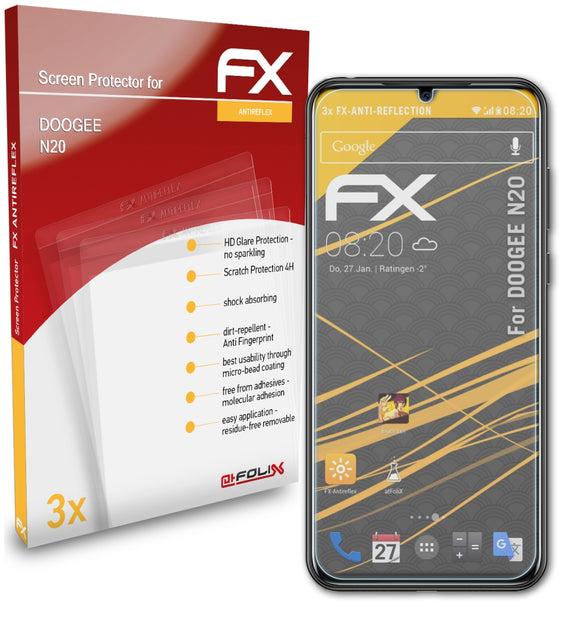 atFoliX FX-Antireflex Displayschutzfolie für DOOGEE N20