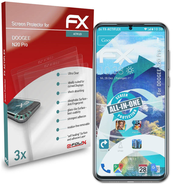 atFoliX FX-ActiFleX Displayschutzfolie für DOOGEE N20 Pro