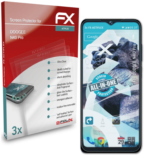 atFoliX FX-ActiFleX Displayschutzfolie für DOOGEE N40 Pro