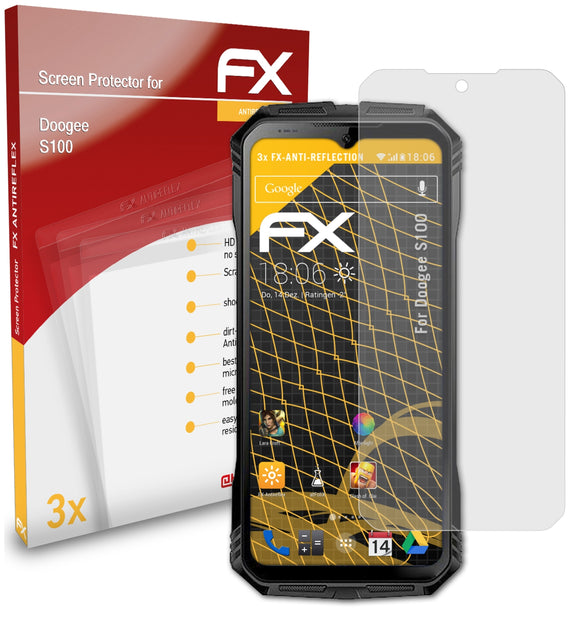 atFoliX FX-Antireflex Displayschutzfolie für Doogee S100