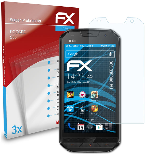 atFoliX FX-Clear Schutzfolie für DOOGEE S30