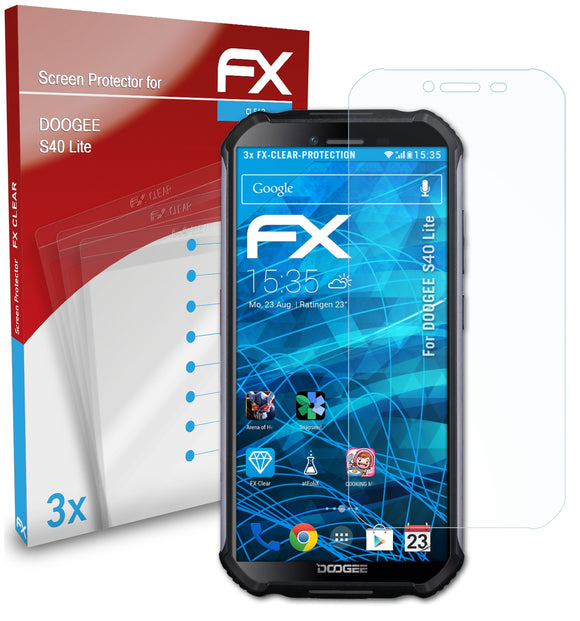 atFoliX FX-Clear Schutzfolie für DOOGEE S40 Lite