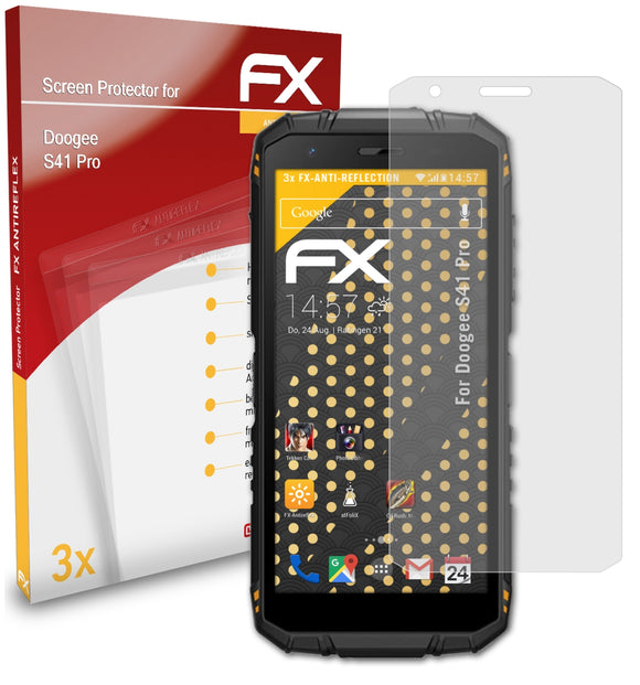 atFoliX FX-Antireflex Displayschutzfolie für DOOGEE S41 Pro