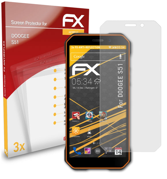 atFoliX FX-Antireflex Displayschutzfolie für DOOGEE S51
