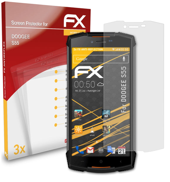 atFoliX FX-Antireflex Displayschutzfolie für DOOGEE S55