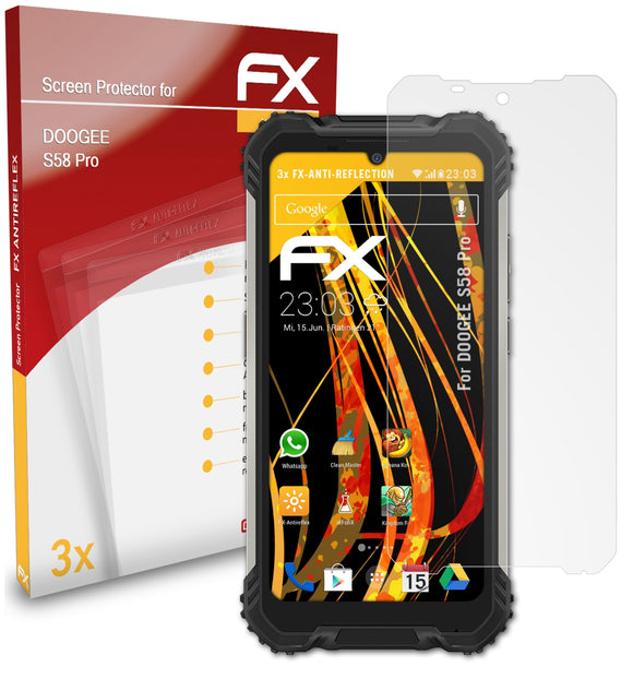 atFoliX FX-Antireflex Displayschutzfolie für DOOGEE S58 Pro