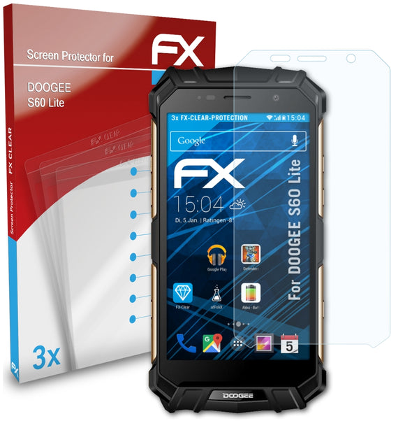 atFoliX FX-Clear Schutzfolie für DOOGEE S60 Lite