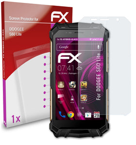 atFoliX FX-Hybrid-Glass Panzerglasfolie für DOOGEE S60 Lite