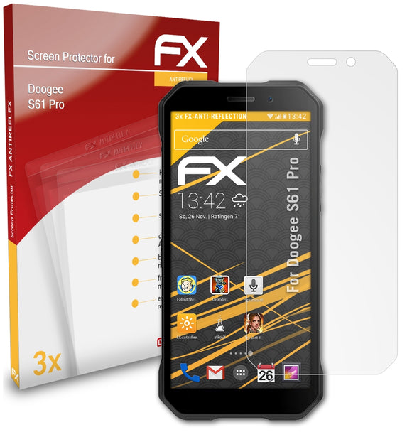 atFoliX FX-Antireflex Displayschutzfolie für DOOGEE S61 Pro