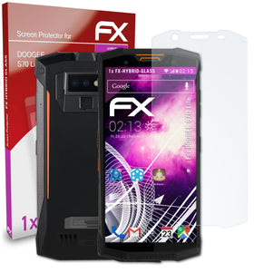 atFoliX FX-Hybrid-Glass Panzerglasfolie für DOOGEE S70 Lite