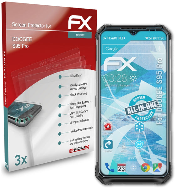 atFoliX FX-ActiFleX Displayschutzfolie für DOOGEE S95 Pro
