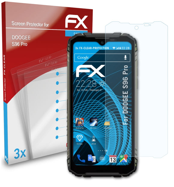 atFoliX FX-Clear Schutzfolie für DOOGEE S96 Pro
