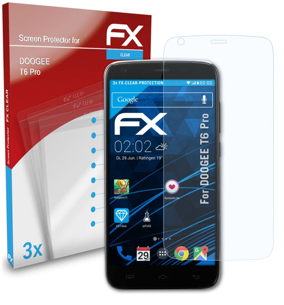 atFoliX FX-Clear Schutzfolie für DOOGEE T6 Pro