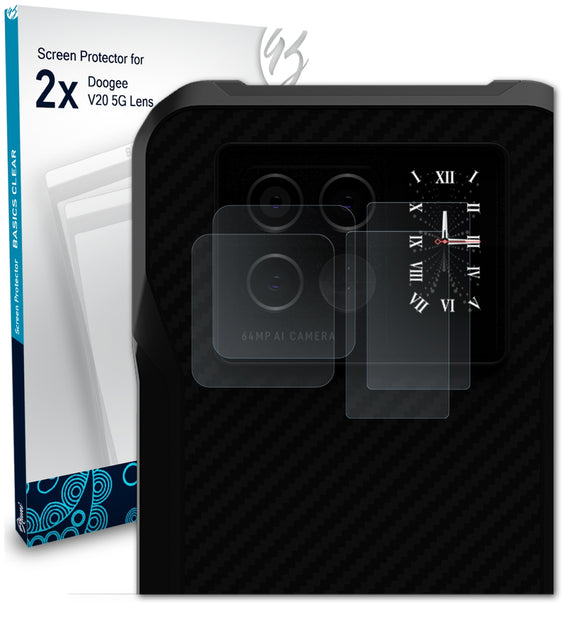 Bruni Basics-Clear Displayschutzfolie für DOOGEE V20 5G Lens
