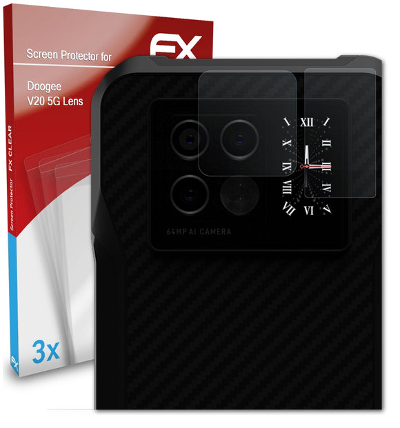 atFoliX FX-Clear Schutzfolie für DOOGEE V20 5G Lens