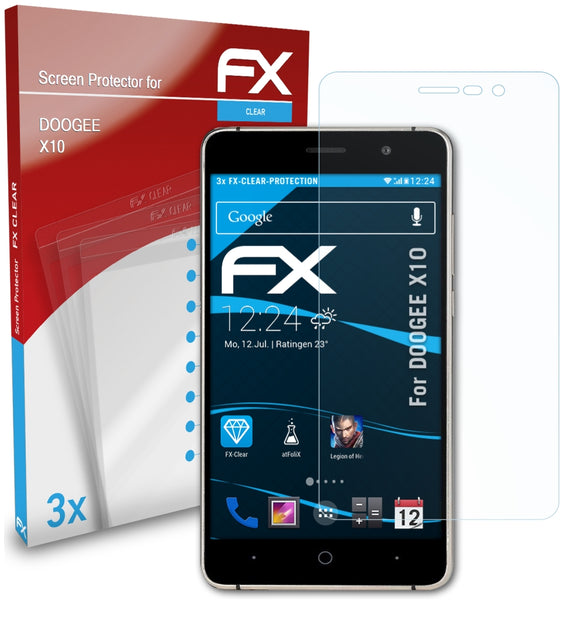 atFoliX FX-Clear Schutzfolie für DOOGEE X10