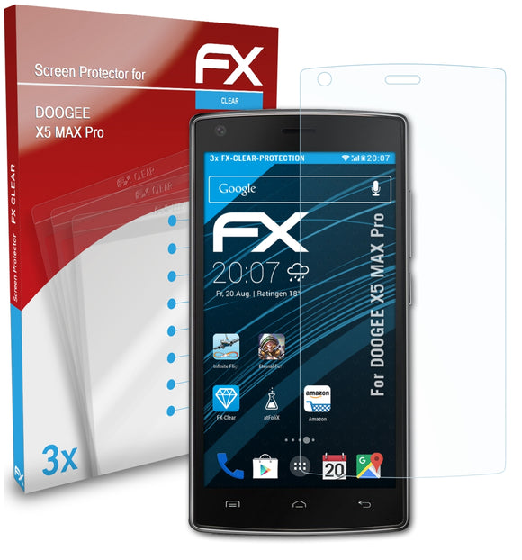 atFoliX FX-Clear Schutzfolie für DOOGEE X5 MAX Pro