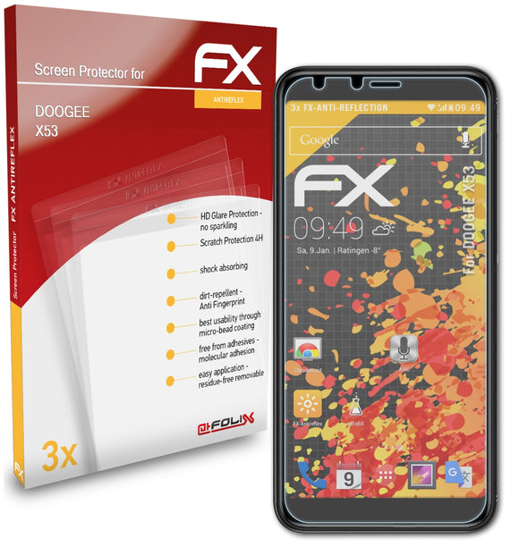 atFoliX FX-Antireflex Displayschutzfolie für DOOGEE X53