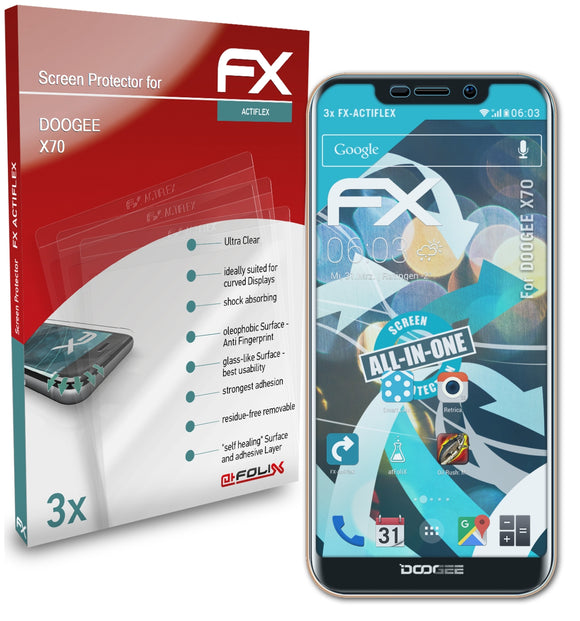 atFoliX FX-ActiFleX Displayschutzfolie für DOOGEE X70