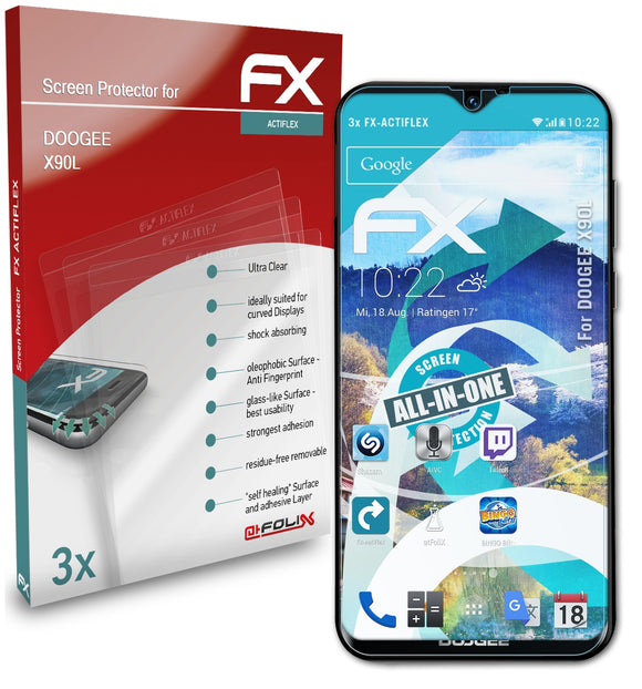 atFoliX FX-ActiFleX Displayschutzfolie für DOOGEE X90L