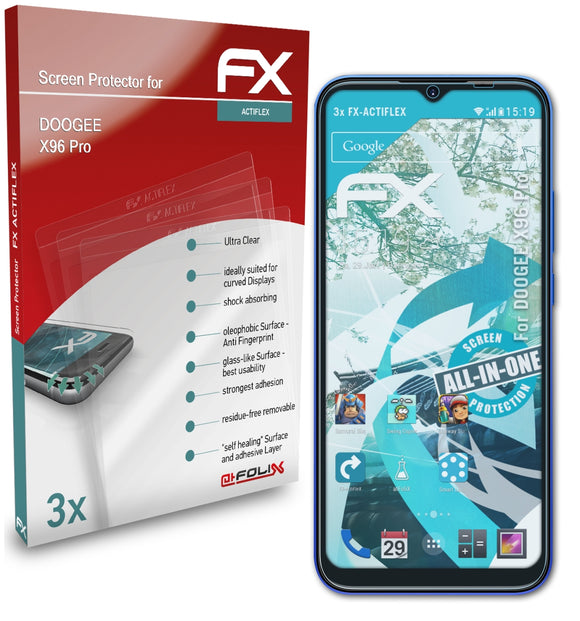 atFoliX FX-ActiFleX Displayschutzfolie für DOOGEE X96 Pro