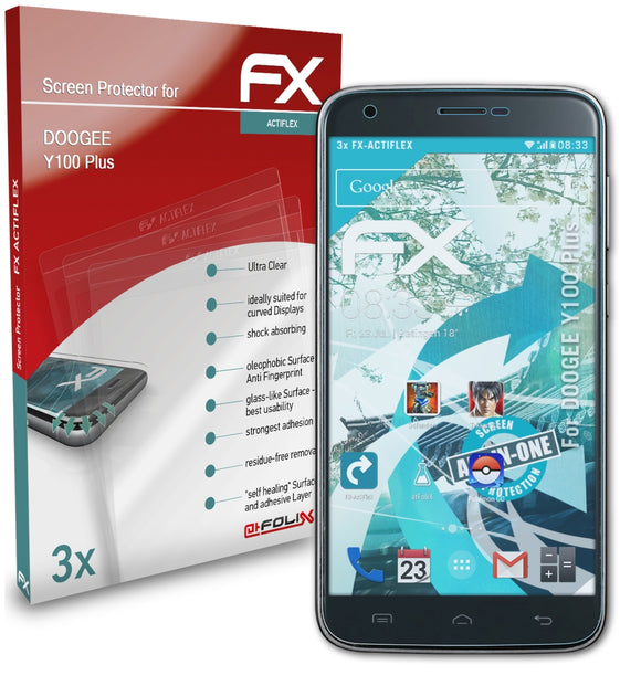 atFoliX FX-ActiFleX Displayschutzfolie für DOOGEE Y100 Plus