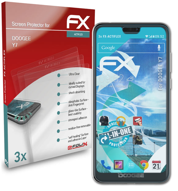 atFoliX FX-ActiFleX Displayschutzfolie für DOOGEE Y7