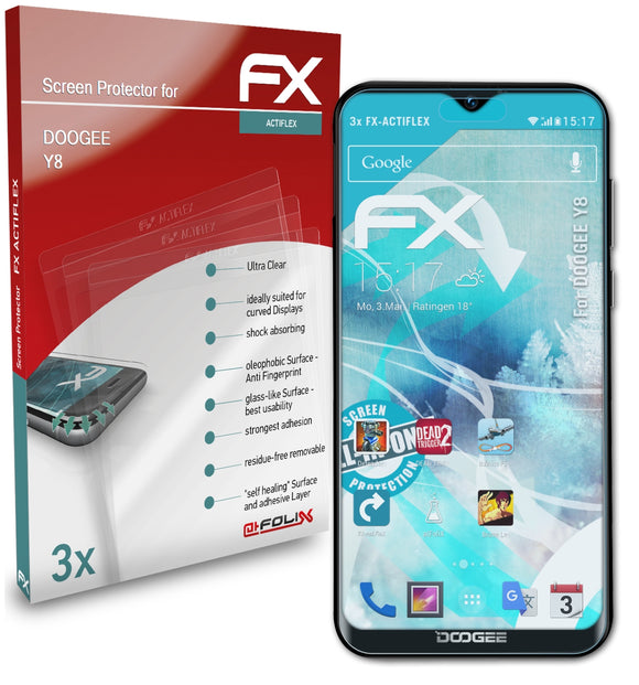 atFoliX FX-ActiFleX Displayschutzfolie für DOOGEE Y8