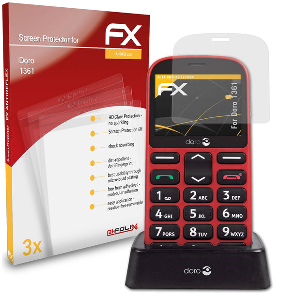 atFoliX FX-Antireflex Displayschutzfolie für Doro 1361