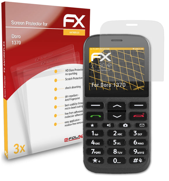 atFoliX FX-Antireflex Displayschutzfolie für Doro 1370