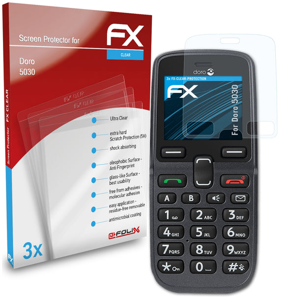 atFoliX FX-Clear Schutzfolie für Doro 5030