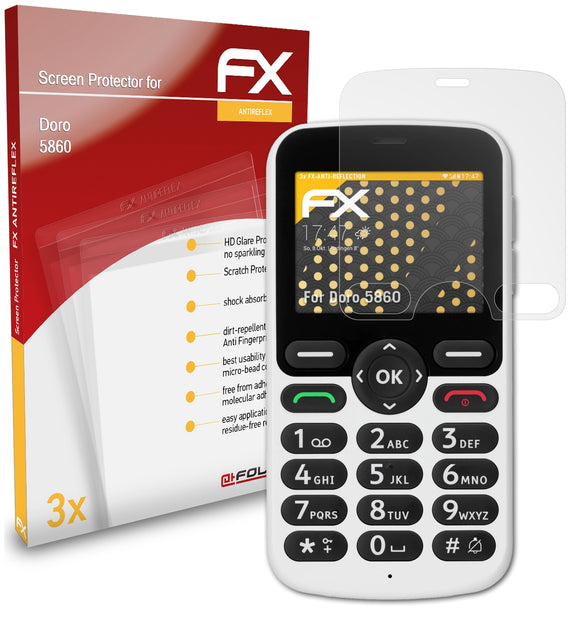 atFoliX FX-Antireflex Displayschutzfolie für Doro 5860