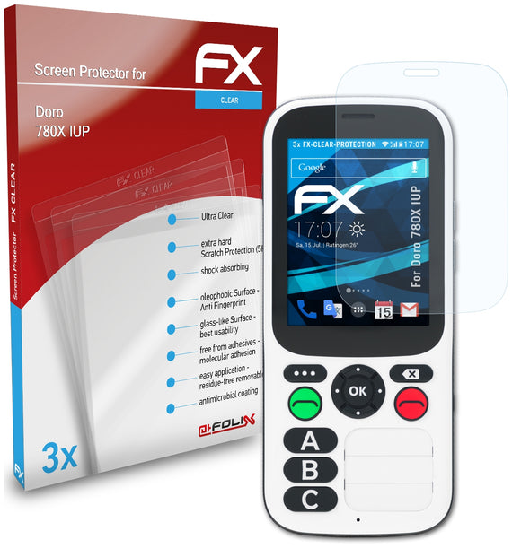 atFoliX FX-Clear Schutzfolie für Doro 780X IUP