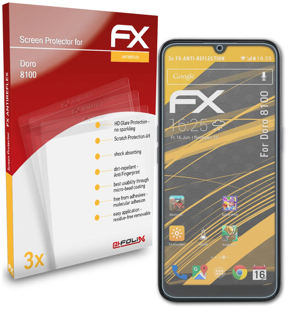 atFoliX FX-Antireflex Displayschutzfolie für Doro 8100