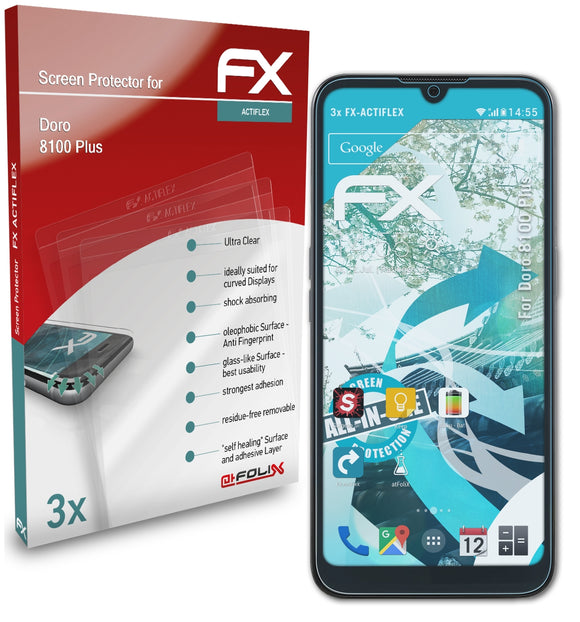 atFoliX FX-ActiFleX Displayschutzfolie für Doro 8100 Plus