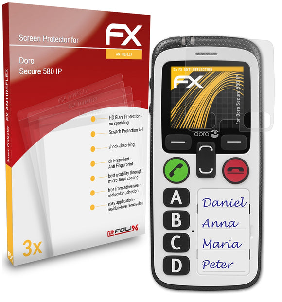 atFoliX FX-Antireflex Displayschutzfolie für Doro Secure 580 IP