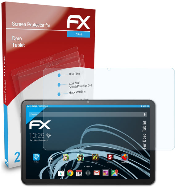 atFoliX FX-Clear Schutzfolie für Doro Tablet