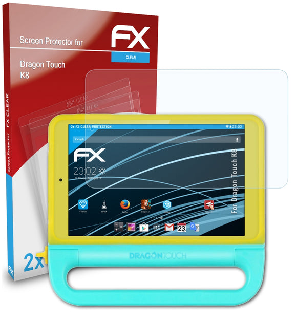 atFoliX FX-Clear Schutzfolie für Dragon Touch K8