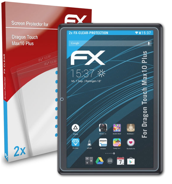 atFoliX FX-Clear Schutzfolie für Dragon Touch Max10 Plus