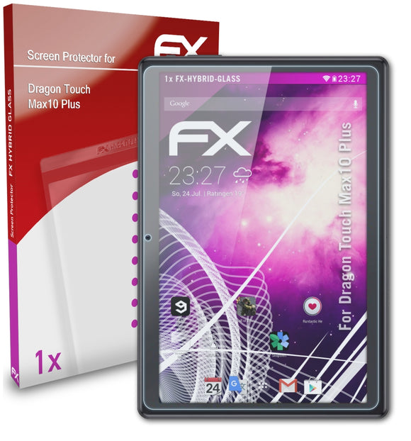 atFoliX FX-Hybrid-Glass Panzerglasfolie für Dragon Touch Max10 Plus