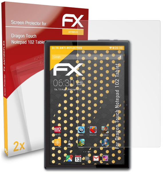 atFoliX FX-Antireflex Displayschutzfolie für Dragon Touch Notepad 102 Tablet