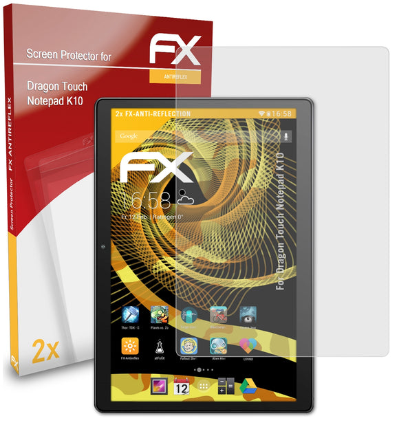 atFoliX FX-Antireflex Displayschutzfolie für Dragon Touch Notepad K10