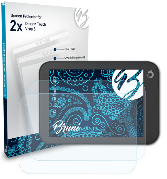 Bruni Basics-Clear Displayschutzfolie für Dragon Touch Vista 5