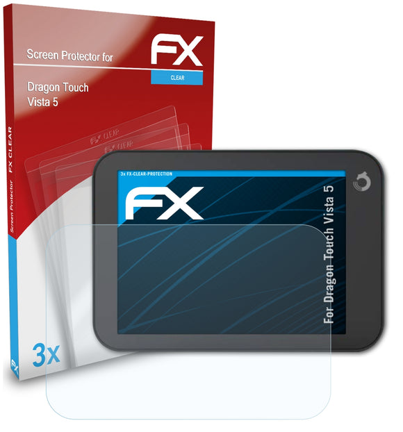atFoliX FX-Clear Schutzfolie für Dragon Touch Vista 5